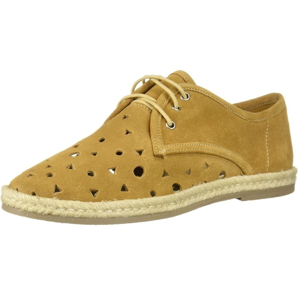 Seychelles Lace-up Espadrille Sneaker 100% Leather Suede Size 9 Neutral Coastal